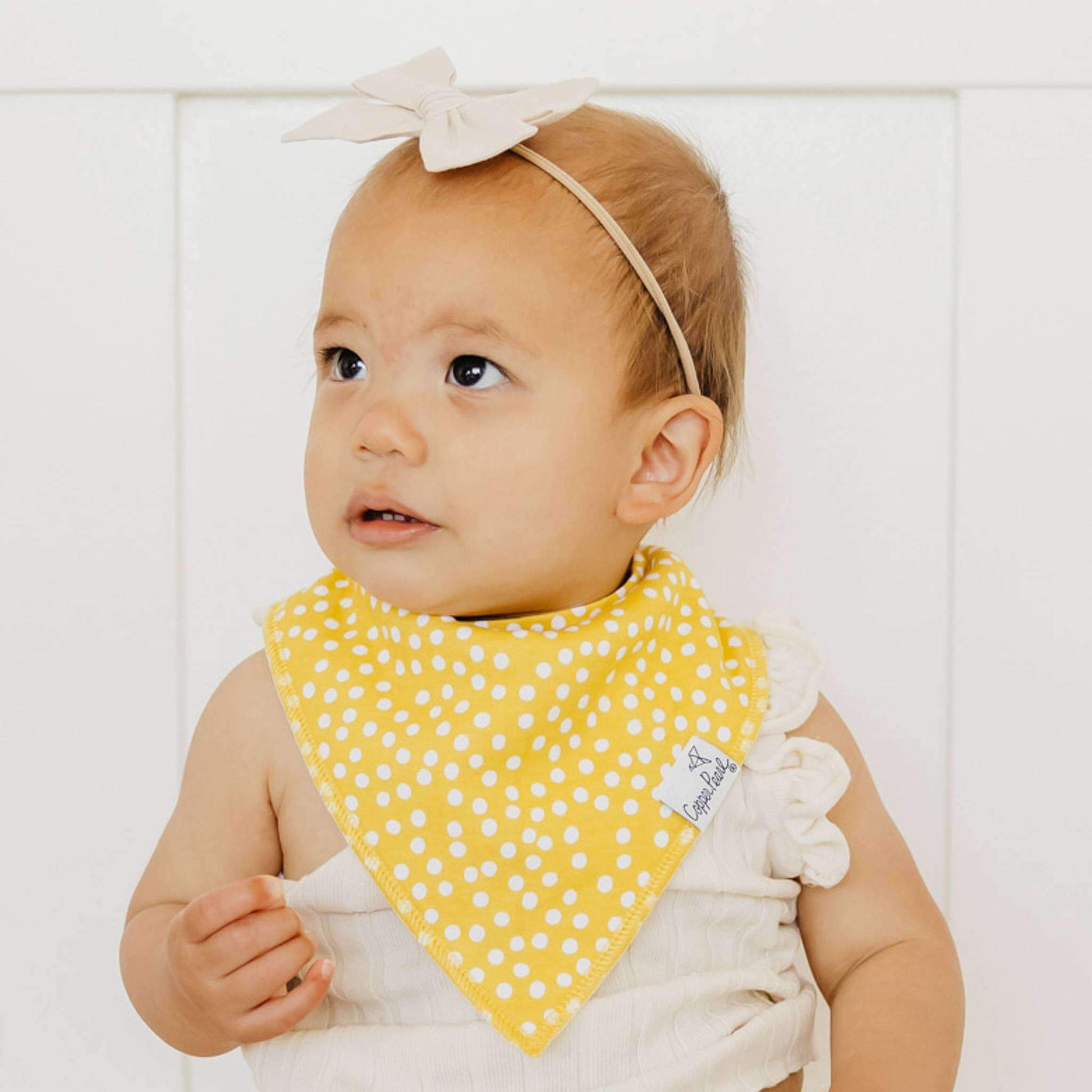 4 Pack Baby Bandana Bibs - Lemon
